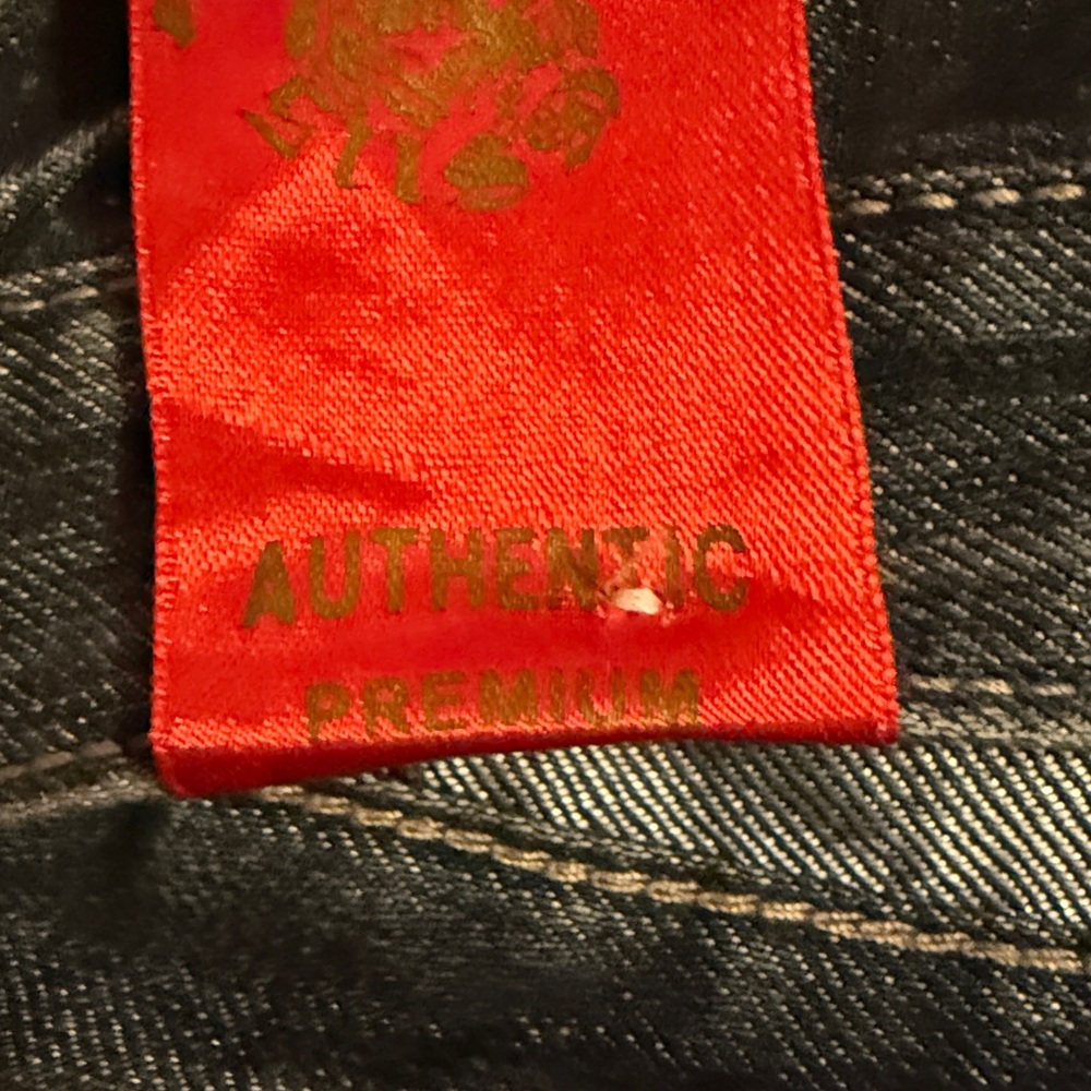 Dark Denim Jeans Waist 15” Inner Length is 29” - Picture 3 of 12